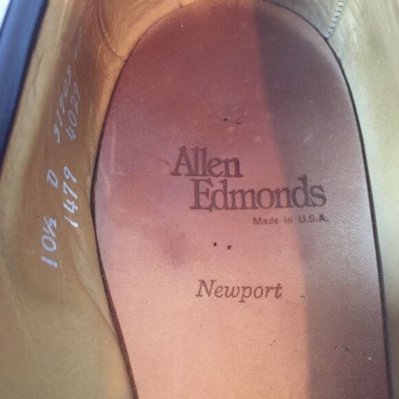 Allen Edmonds Newport Mens Leather Brown Tassel Loafers Size 10.5 D - Picture 6 of 9